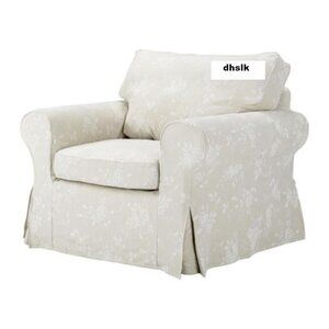 IKEA EKTORP chair cover - Redeby beige/white rose floral